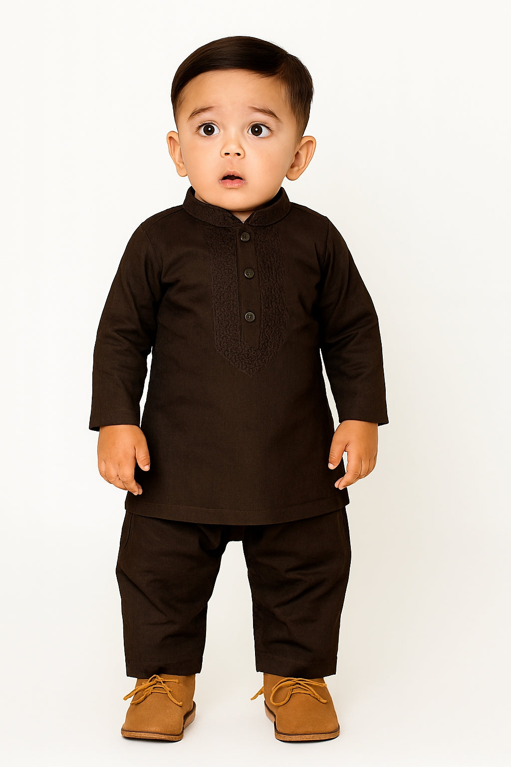 Baby Boys Cotton Kurta Shalwar Set – 2-Piece Traditional Outfit