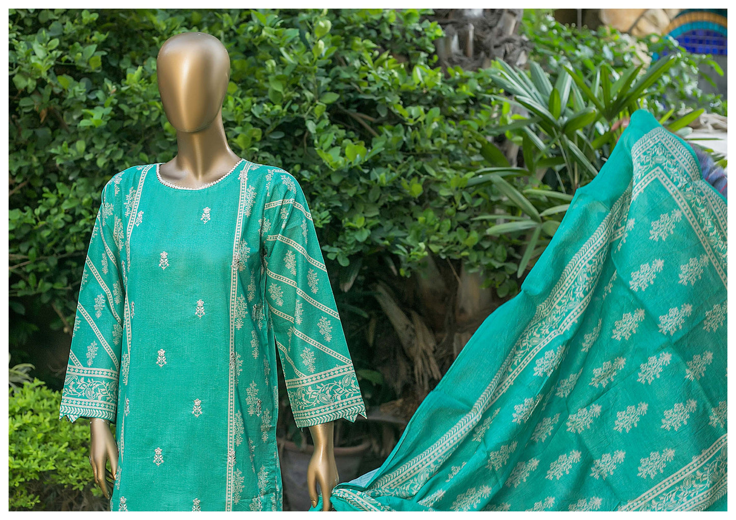 3 Piece Cotton Mid-Summer - Teal