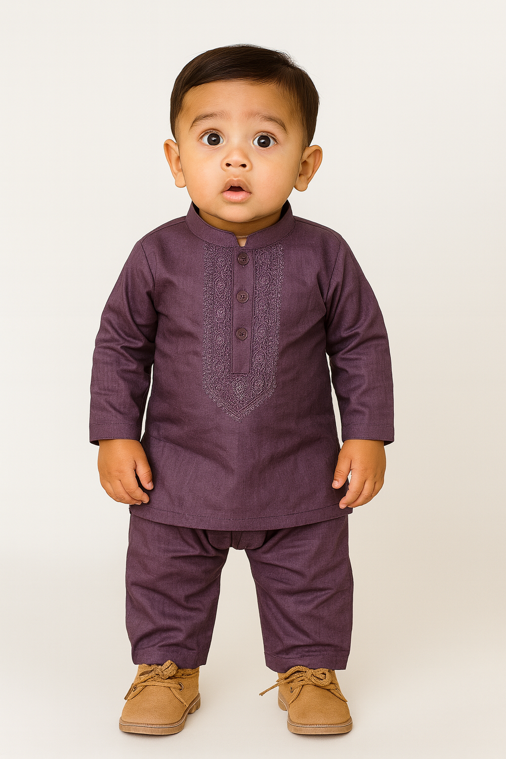 Baby Boys Cotton Kurta Shalwar Set – 2-Piece Traditional Outfit