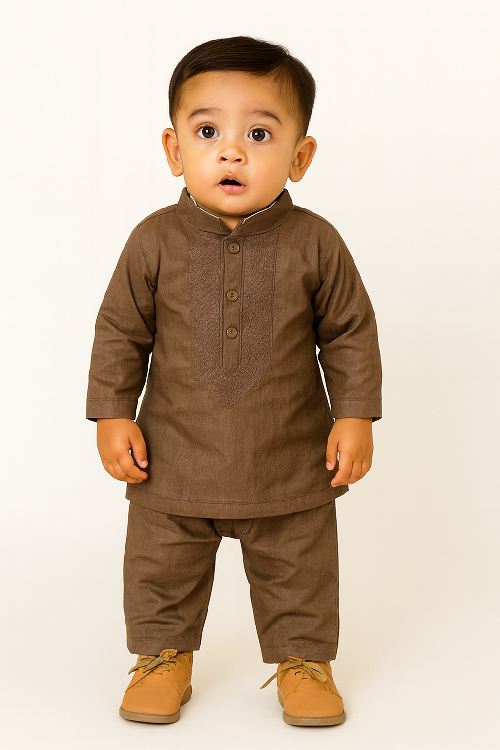 Baby Boys Cotton Kurta Shalwar Set – 2-Piece Traditional Outfit