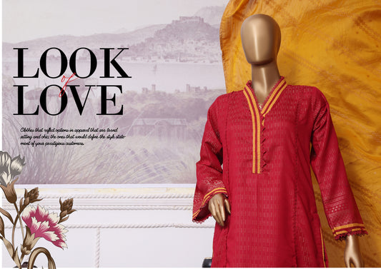 3 Piece Jacquard Cotton - Red