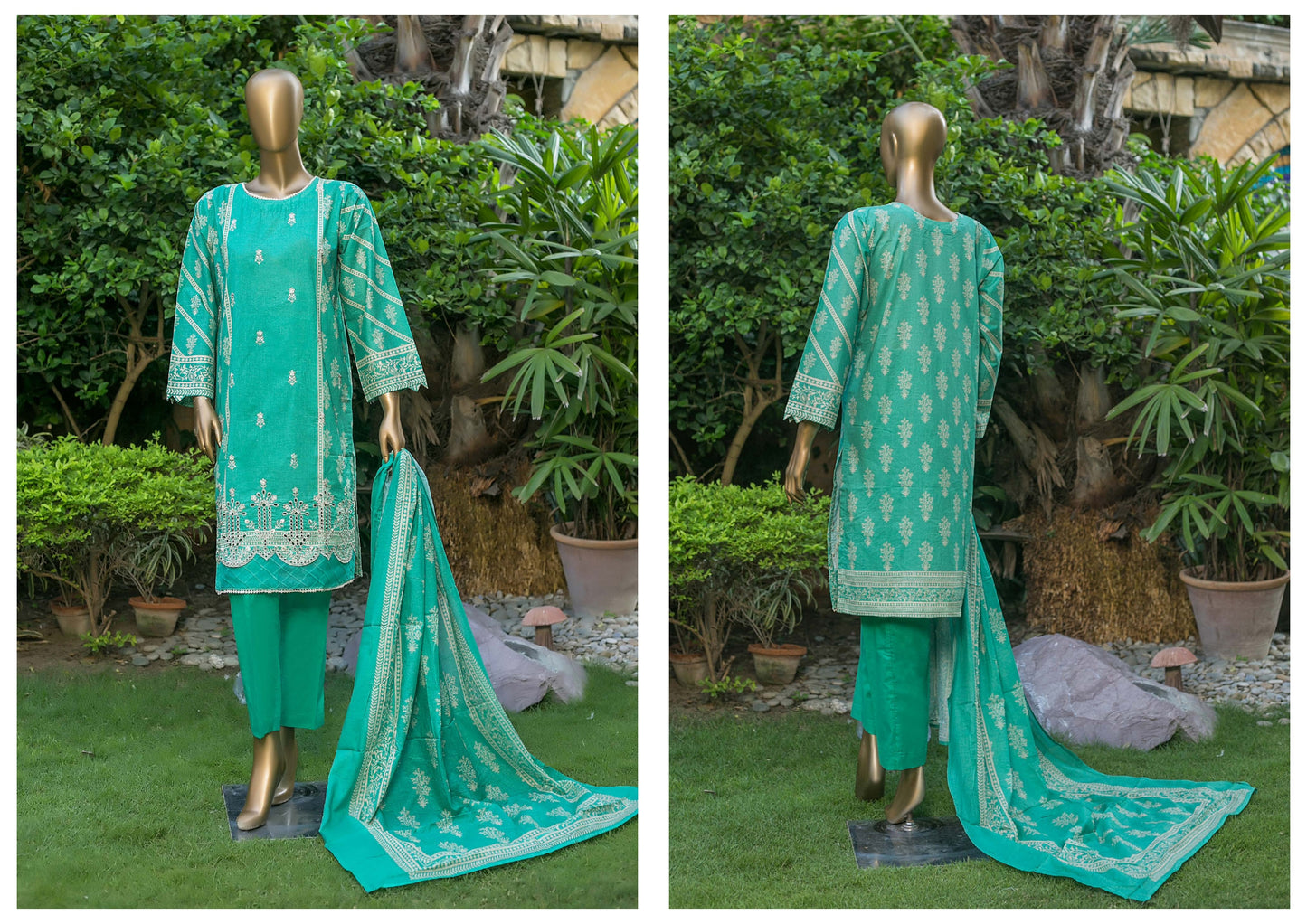 3 Piece Cotton Mid-Summer - Teal