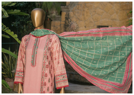 3 Piece Cotton Mid-Summer - Pink Green